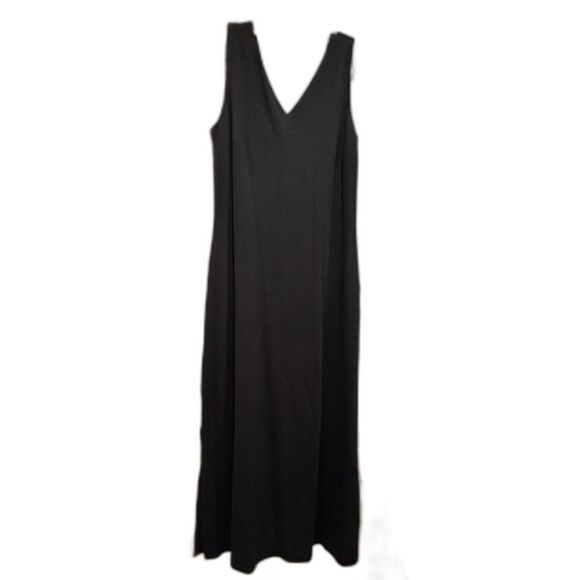 Talbots Black Cross-Back Gown | Size Small | Semi-Formal Maxi Dress - Picture 3 of 6